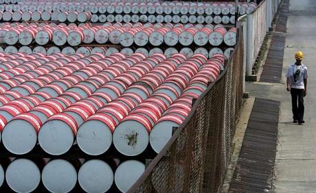 crude oil barrels