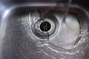 sink with running water