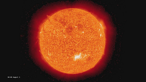 Solar Storm on August 1, 2010 as seen by STERE... Solar Storm on August 1, 2010 as seen by STERE...
