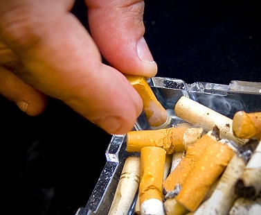 ashtray cigarettes