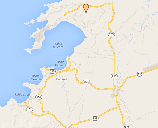 OVSICORI reports that the quake's epicenter was very near the popular beach community of Playas del Coco. (Epicenter is marked with a peg)