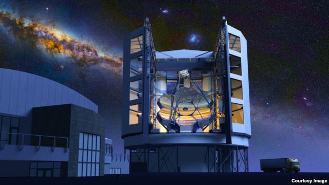 Artist drawing of what the Giant Magellan Telescope will look like when it’s completed. (Giant Magellan Telescope–GMTO Corporation)