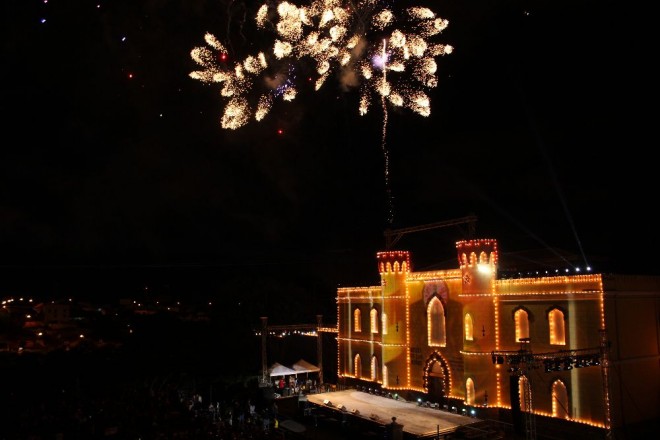 Thousands turned out for the lighting ceremony and fireworks show Wednesday night.  (courtesy of the Children's Museum)