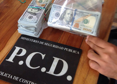 Some of the $1 million in cash that was seized from a Guatemalan truck driver on Monday. (MSP photo)