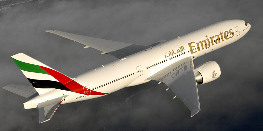 Emirates wil fly a Boeing 777-200LR like the one pictured above for the 17 hour, 35 minute flight to Panama City, Panama.