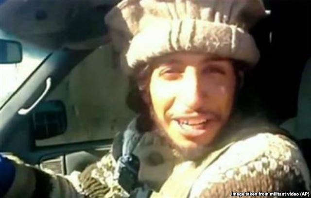 This undated image taken from a Militant Website shows Belgian Abdelhamid Abaaoud. A French official said Abaaoud is the suspected mastermind of the Paris attacks was also linked to thwarted train and church attacks.